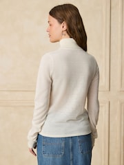 Ecru Long Sleeve Roll Neck Jumper - Image 3 of 7