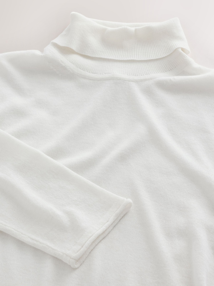 Ecru Long Sleeve Roll Neck Jumper - Image 7 of 7 Ecru Long Sleeve Roll Neck Jumper - Image 7 of 7