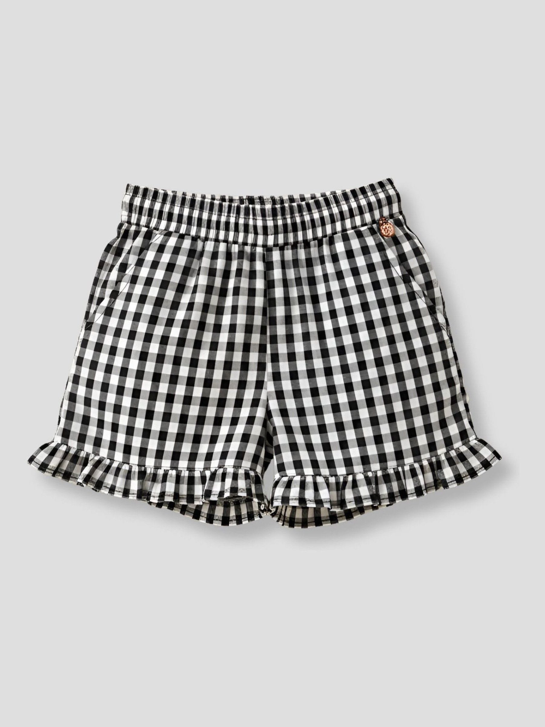Buy Angel & Rocket Black Megan Gingham Frill Shorts from Next USA