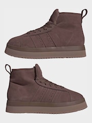 adidas Originals Dark Brown Campus 00S Winter Mid Trainers - Image 6 of 10