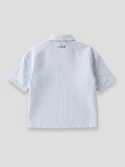 Angel & Rocket Blue Regan Cut And Sew Stripe Palm Shirt - Image 2 of 2