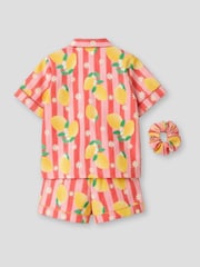 Angel & Rocket Capri-skjorta med citronmönster och kort pyjamas - Bild 7 av 7