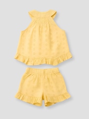 Angel & Rocket Leona Broderie Frill Top & Short Dəsti - 4şəkildən 3 şəkil