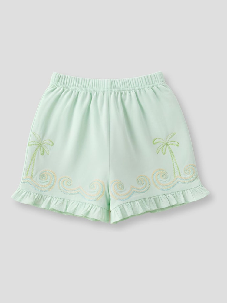 Angel & Rocket Green Palma Embroidered Short - Image 4 of 4