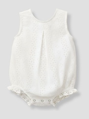 Angel & Rocket White Lula Broderie Frill Romper - Image 4 of 4