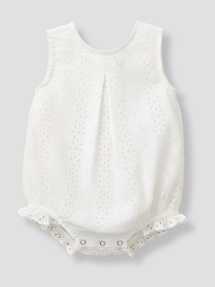Angel & Rocket White Lula Broderie Frill Romper - Image 4 of 4 Angel & Rocket White Lula Broderie Frill Romper - Image 4 of 4