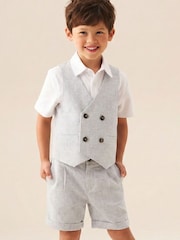 Angel & Rocket Grey Luca Melange Shorts - Image 1 of 5