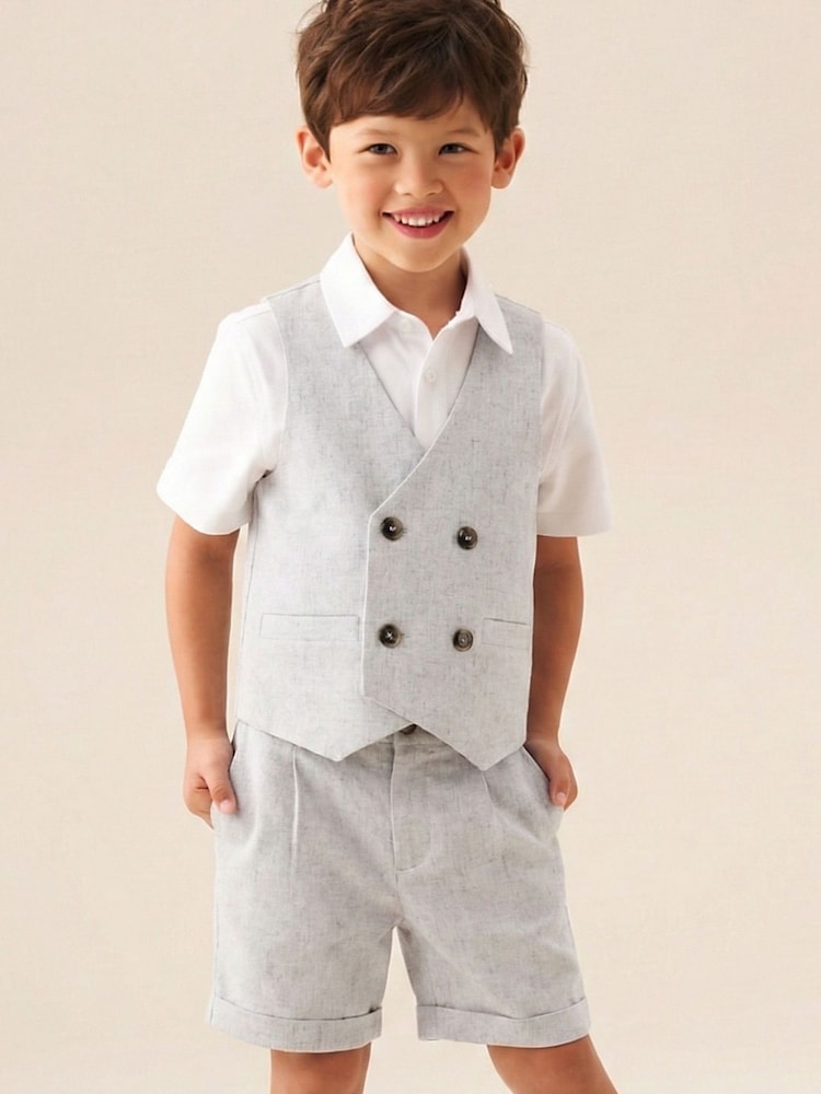 Angel & Rocket Grey Luca Melange Shorts - Image 1 of 5 Angel & Rocket Grey Luca Melange Shorts - Image 1 of 5