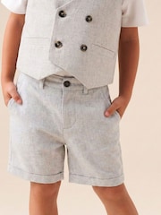 Angel & Rocket Grey Luca Melange Shorts - Image 2 of 5