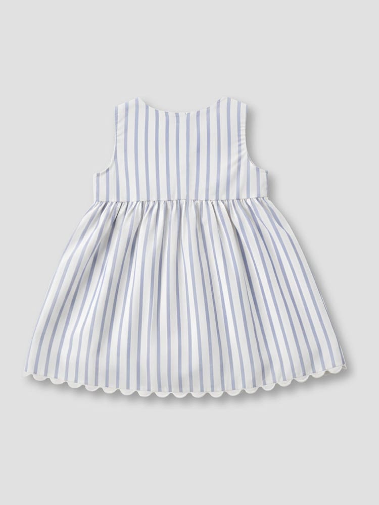 Angel & Rocket Blue Maggie Stripe Scalloped Dress - Image 2 of 2