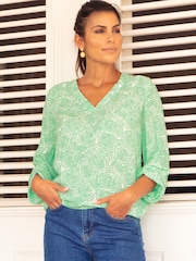 Aspiga Clea Viscose Crinkle Blouse - תמונה 1 מתוך 3
