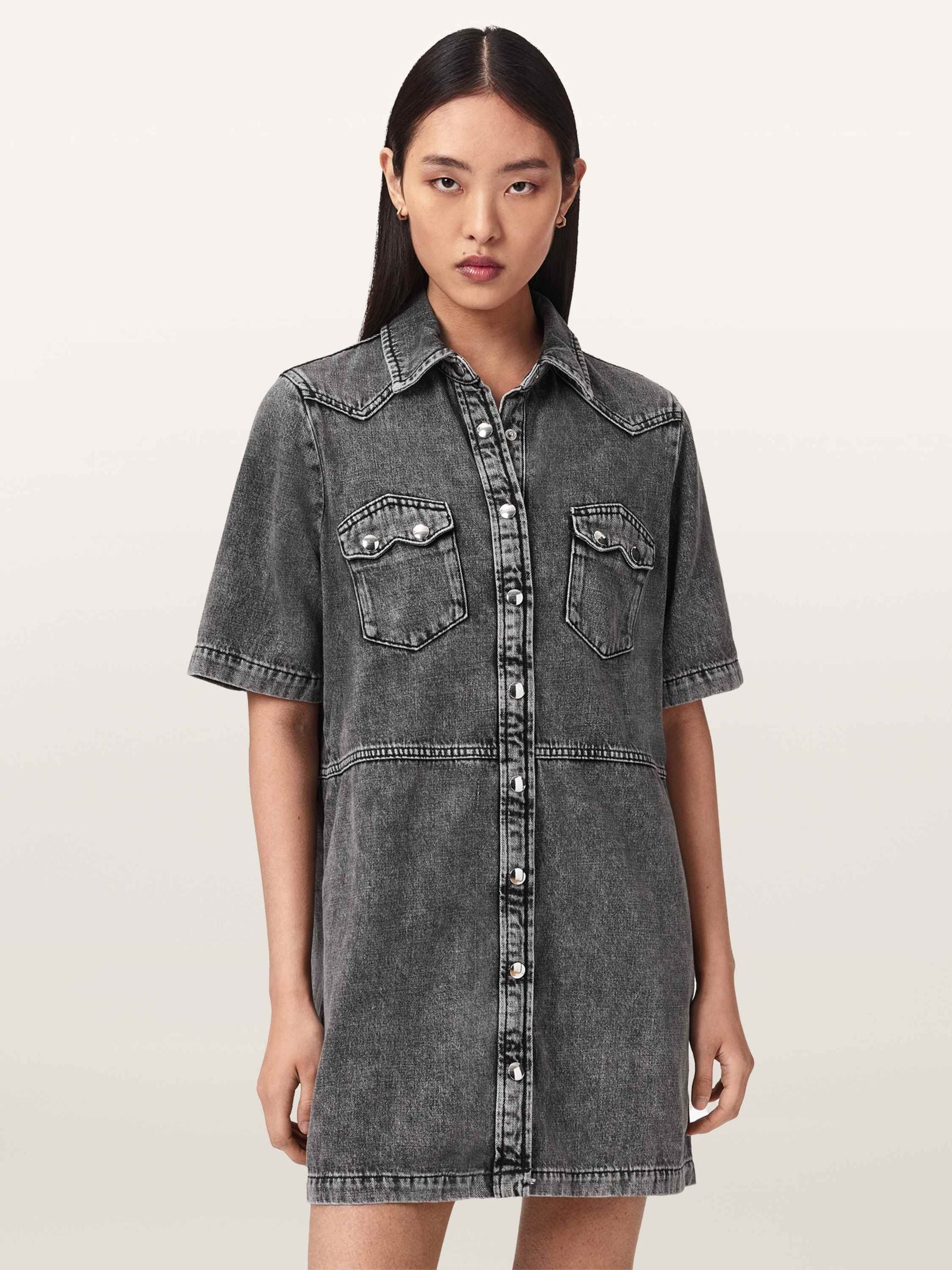 Buy AllSaints Grey Rock Denim Dress from Next USA