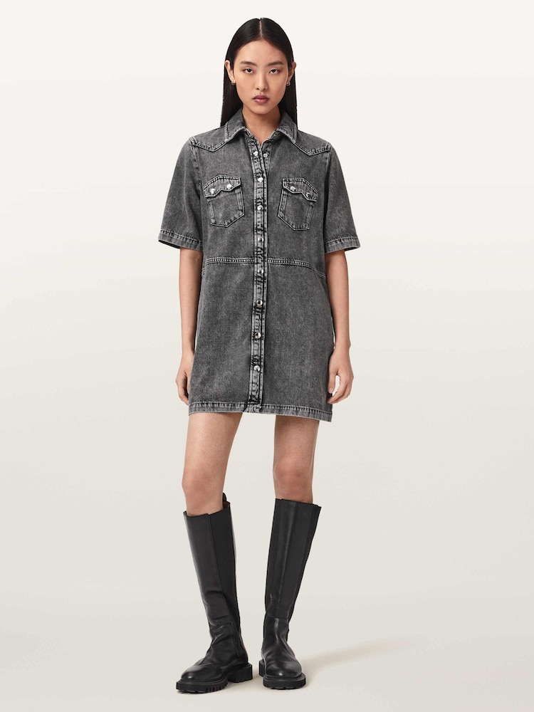 all saints polly denim dress All Saints | Dresses | All Saint Polly Denim Dress Size Medium