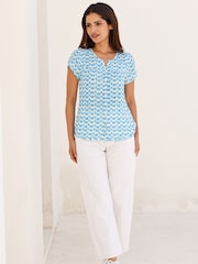 Aspiga Blue Lisbon Viscose Crinkle Blouse - Image 2 of 5