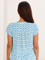Aspiga Blue Lisbon Viscose Crinkle Blouse - Image 4 of 5
