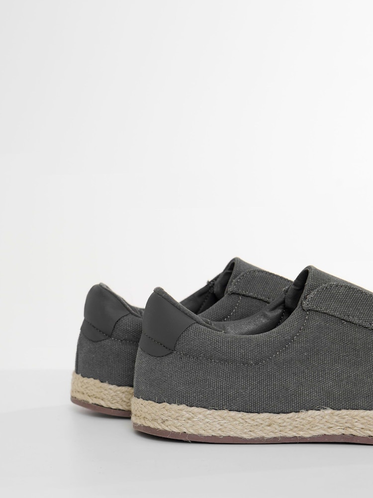 Γκρι - Threadbare Cotton Canvas Slip On Espadrilles - Εικόνα 2 από 4