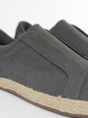 Γκρι - Threadbare Cotton Canvas Slip On Espadrilles - Εικόνα 3 από 4