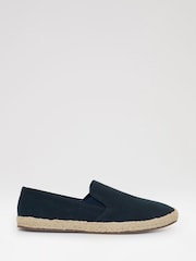 Threadbare Blue Faux Suede Slip On Espadrilles - Image 1 of 4