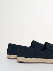 Threadbare Blue Faux Suede Slip On Espadrilles - Image 2 of 4