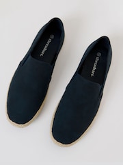 Threadbare Blue Faux Suede Slip On Espadrilles - Image 3 of 4
