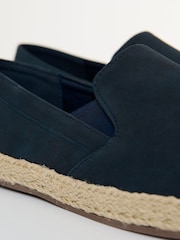 Threadbare Blue Faux Suede Slip On Espadrilles - Image 4 of 4