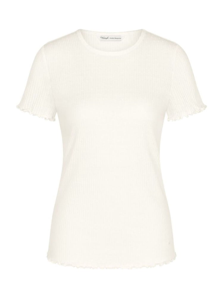 Triumph Cream Mix & Match Pointelle Short Sleeved Top - Image 5 of 5