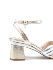 Moda in Pelle Gold Madelia Block Heel Strappy Sandals - Image 4 of 4
