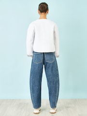 Yumi White Cropped Reversible Cotton Quilted Jacket - Image 4 of 4