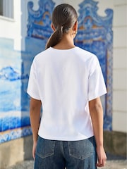 Yumi White Retro Relaxed Sardines With Lemon Print Cotton T-Shirt - Image 5 of 5