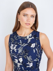 Yumi Blue Leaf Culotte Jumpsuit - Image 5 of 5