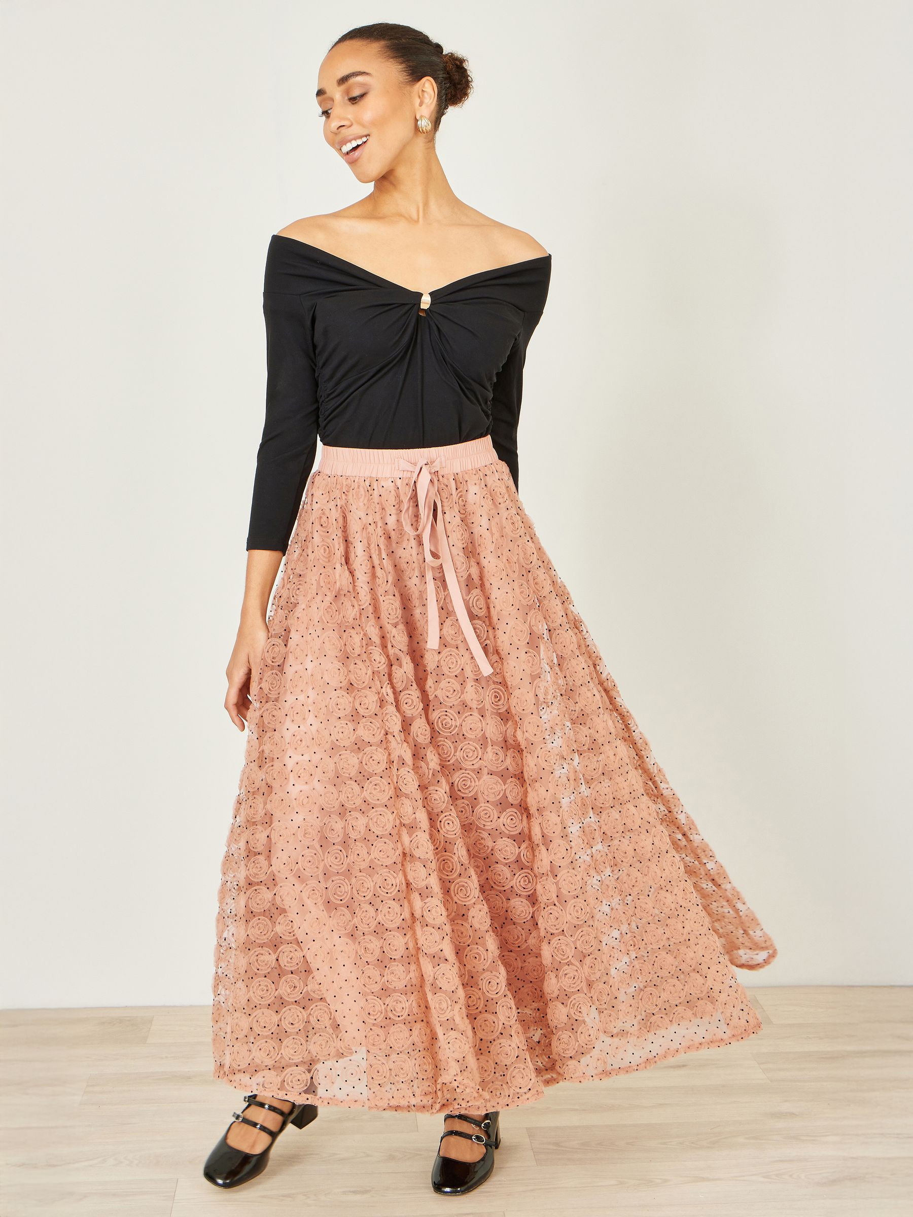 Buy Yumi Pink Spot And Rose Tulle Skirt from Next USA
