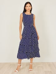 Yumi Spot Tiered Midi Dress - Εικόνα 2 από 5