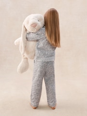 The White Company Blue Brushed Cotton Petunia Print Classic Pyjamas - Image 4 of 5