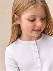 The White Company Cotton Blend Rib Megan Floral Relaxed Fit Pyjamas - صورة 2 من 5