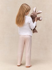 The White Company Cotton Blend Rib Megan Floral Relaxed Fit Pyjamas - صورة 4 من 5