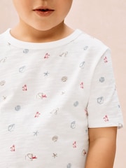 The White Company Cotton Beach Scene Relaxed Shortie Pyjamas - Image 2 of 5