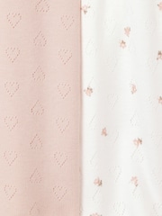 The White Company Cotton Blend Ember Floral & Pointelle Relaxed Pyjamas Set Of 2 - صورة 6 من 6