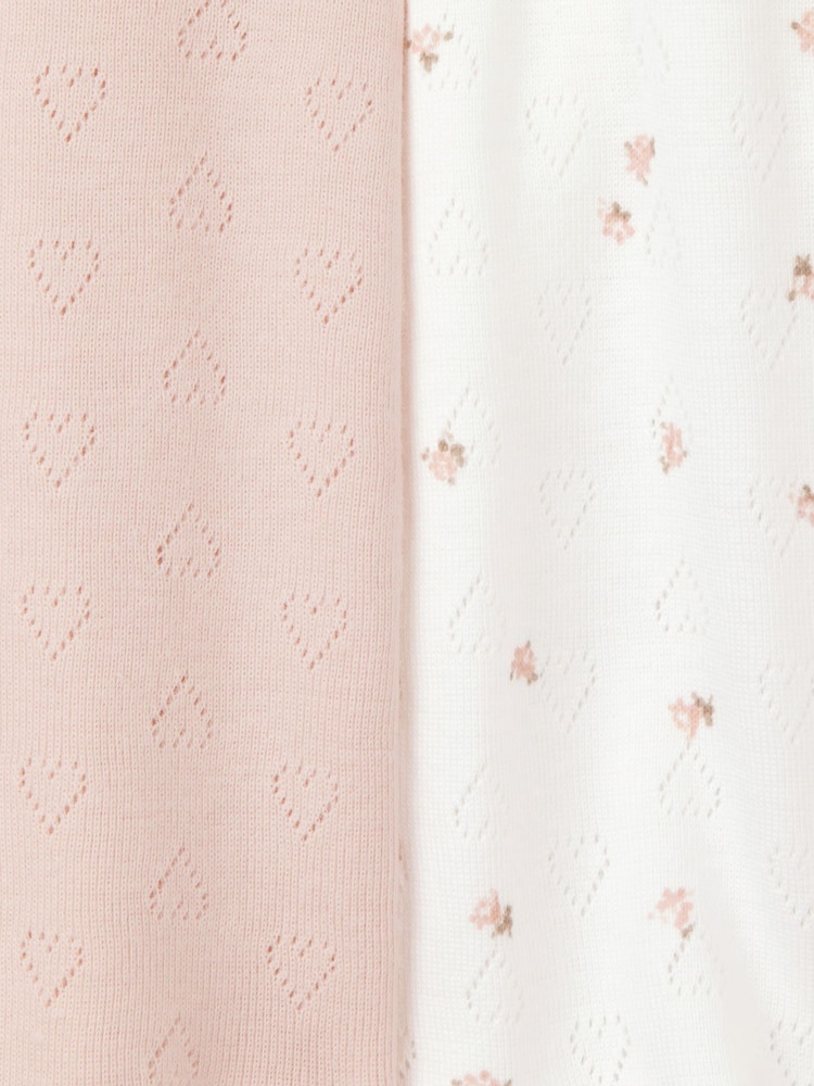 The White Company Cotton Blend Ember Floral & Pointelle Relaxed Pyjamas Set Of 2 - صورة 6 من 6