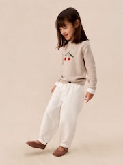 The White Company Natural Cotton Blend Cherry Jumper - Image 3 of 5