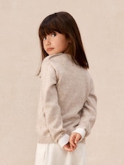 The White Company Natural Cotton Blend Cherry Jumper - Image 4 of 5