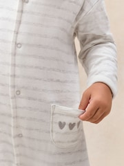 The White Company White Cotton Stripe Romper - Image 2 of 5