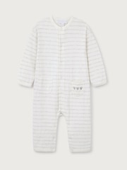 The White Company White Cotton Stripe Romper - Image 5 of 5