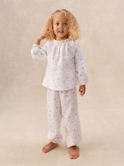 The White Company Double Cotton Boho Minnie Floral Relaxed Fit Pyjamas - صورة 1 من 5