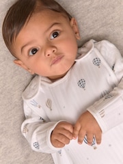 The White Company White Cotton Blend Hot Air Balloon Quilted Sleeping 2.5 Tog Bag - Image 3 of 4