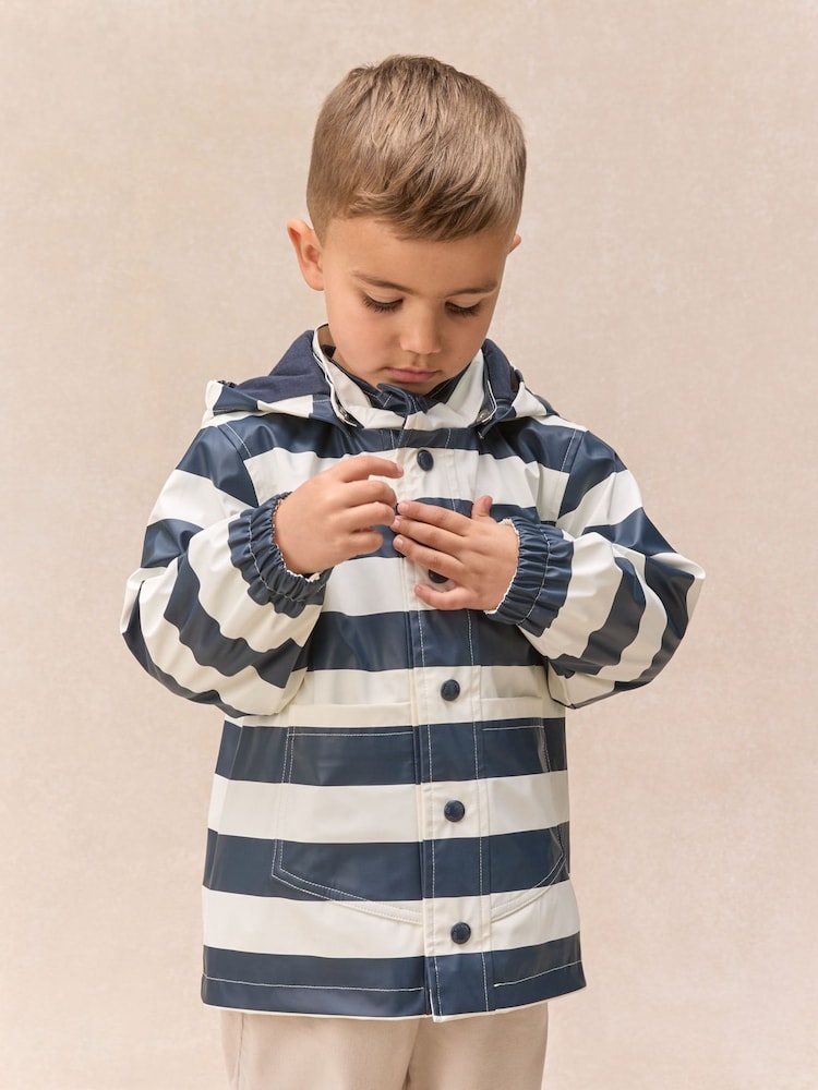 The White Company White Bold Stripe Raincoat - Image 2 of 5 The White Company White Bold Stripe Raincoat - Image 2 of 5