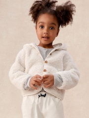 The White Company Cream Borg Jacket - Image 1 of 5