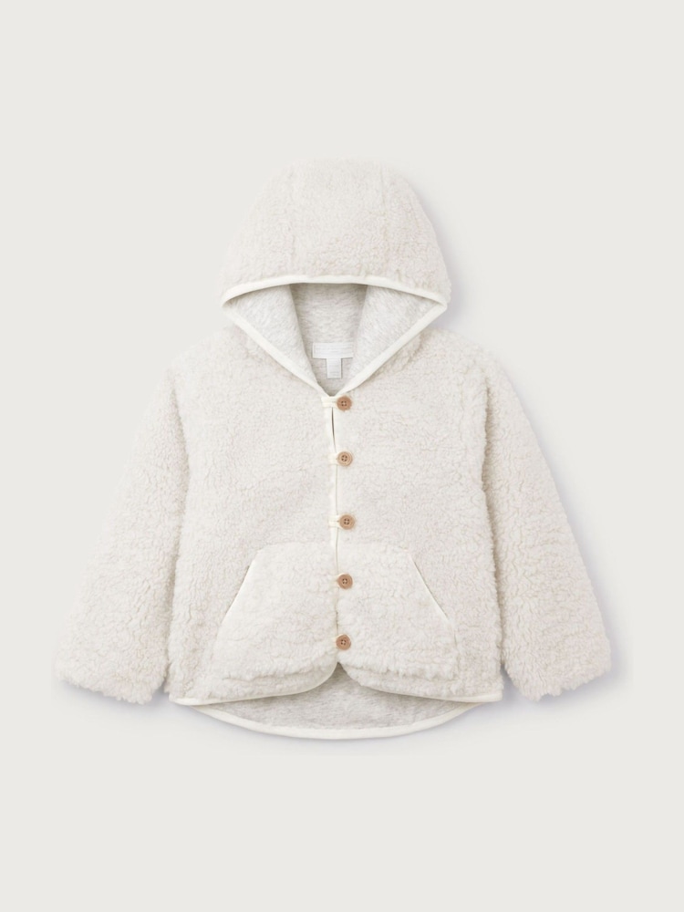 The White Company Cream Borg Jacket - Image 5 of 5