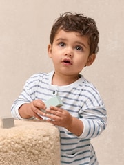 The White Company White Baby Cotton Sail Away Romper - Image 3 of 5