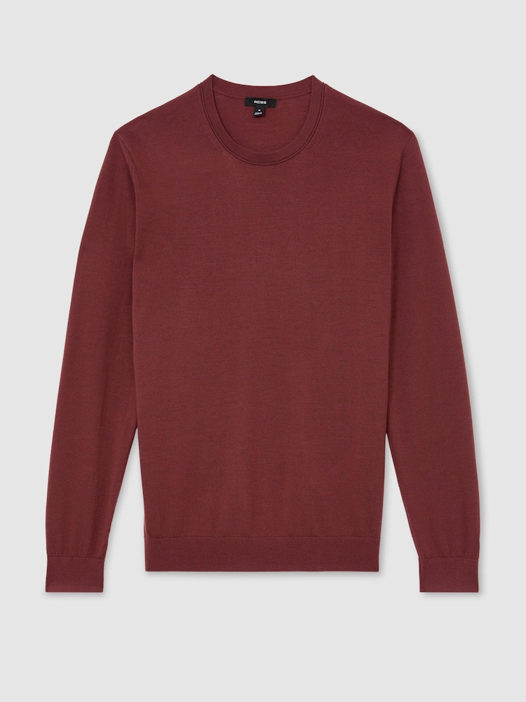 Reiss Rooibos Red Wessex Jumper - Image 2 of 6 Reiss Rooibos Red Wessex Jumper - Image 2 of 6