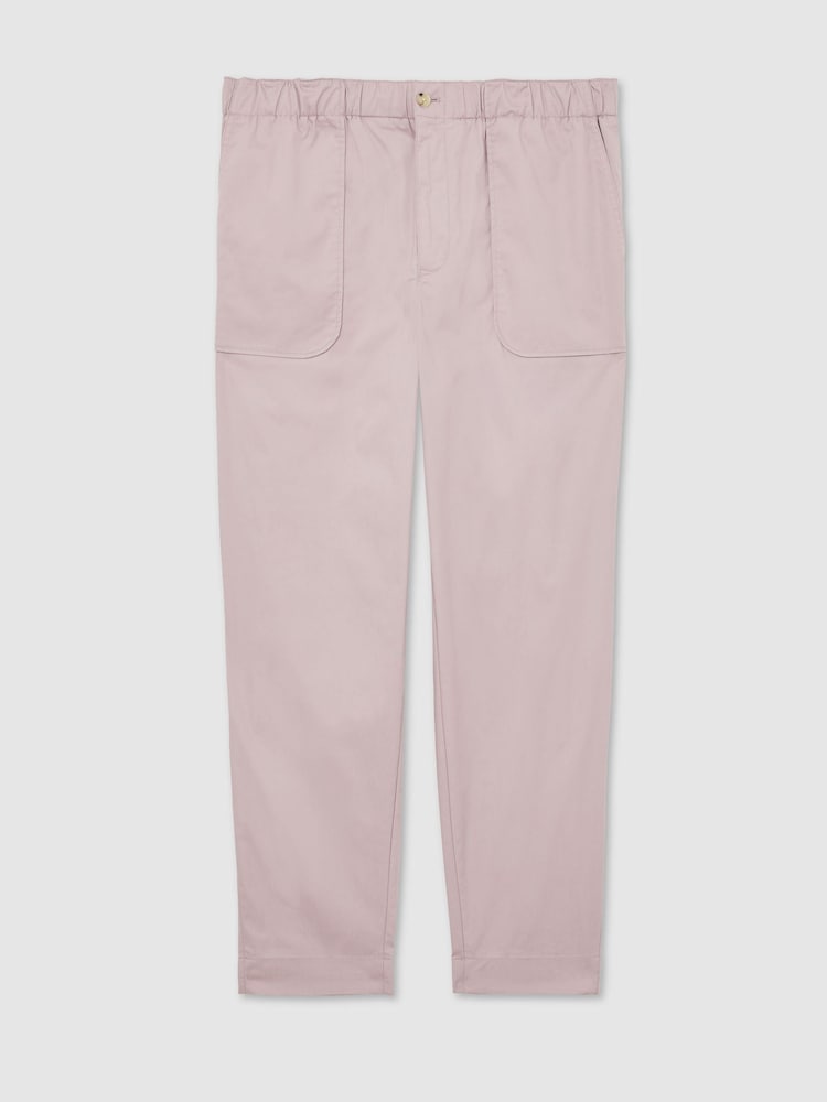 Rosa - Pantalones Reiss Snap de mezcla de algodón ligeros y corte ajustado. - Imagen 2 de 6 Rosa - Pantalones Reiss Snap de mezcla de algodón ligeros y corte ajustado. - Imagen 2 de 6